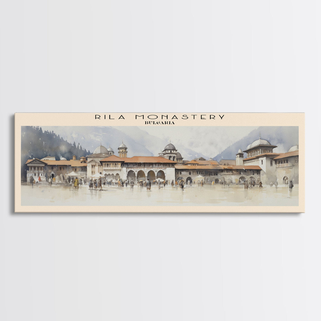 Rila Monastery Travel Poster Print, Framed Canvas Wall Art, Metal Wall Art, COUNTRY art, Gift For Him, Travel Wall Art, Travel Lover Gift