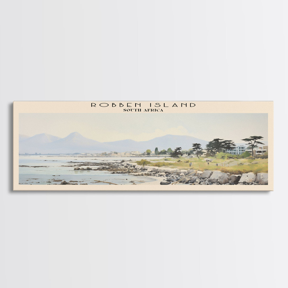 Robben Island Framed Canvas Print Travel Poster | Wall Art | Home Decor | Gift For Travel Lover | Wall Hanging | Original Art