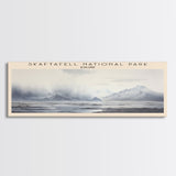 Skaftafell National Park Travel Poster Print, Framed Canvas Print, COUNTRY Travel Art, Wood Framed Art, Wall Hanging, Home Decor