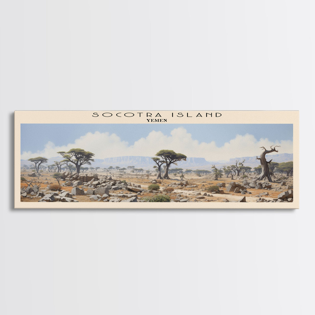 Socotra Island Framed Canvas Print Travel Poster | Wall Art | Home Decor | Gift For Travel Lover | Wall Hanging | Original Art