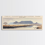 Table Mountain Travel Print Wall Art, Travel Poster Print, Retro Style COUNTRY Home Decor, Wall Hanging, Travel Gift Idea, Unique Metal Art