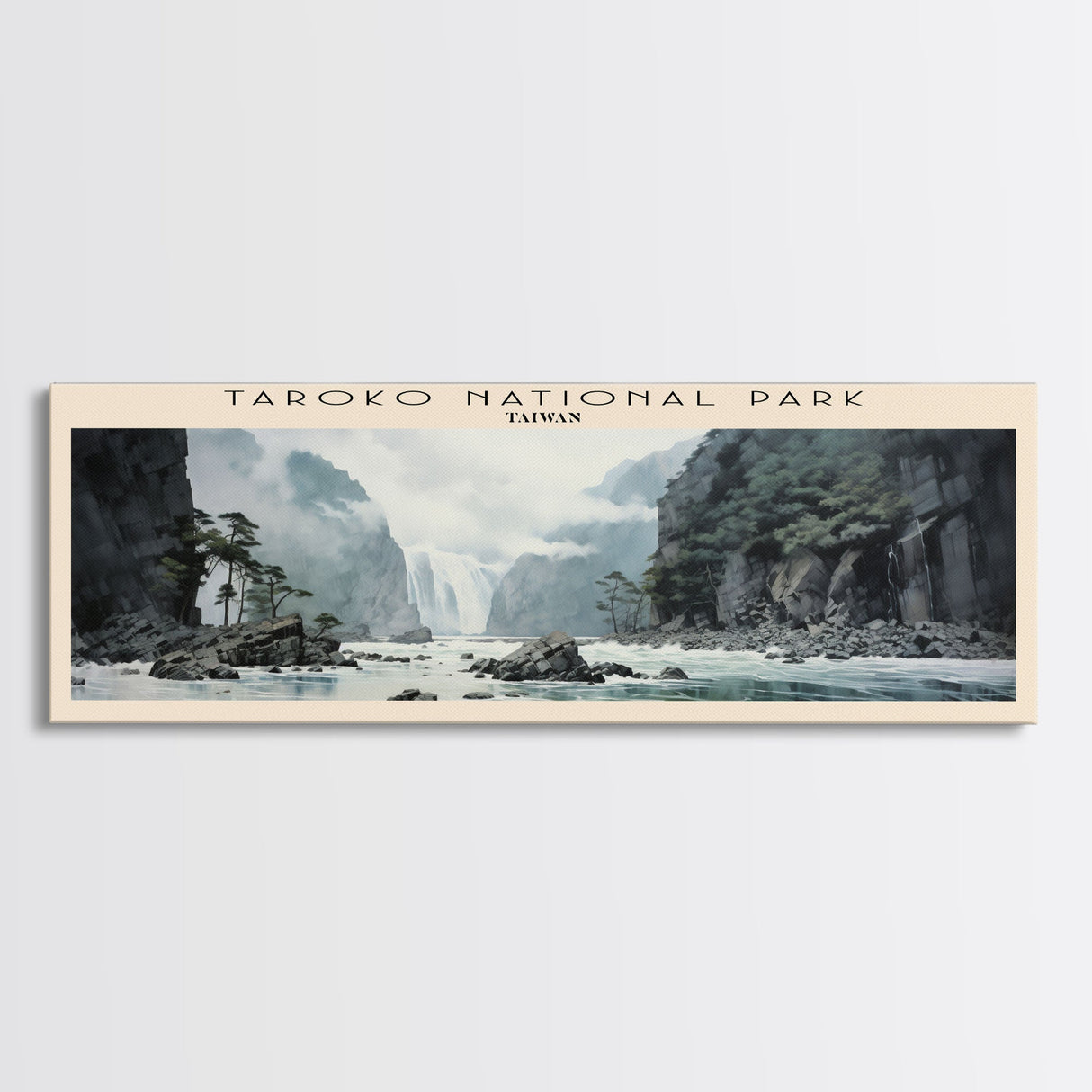 Taroko National Park COUNTRY Travel Poster Print, Framed Canvas Print, COUNTRY Travel Art, Wood Framed Art, Wall Hanging, Home Decor