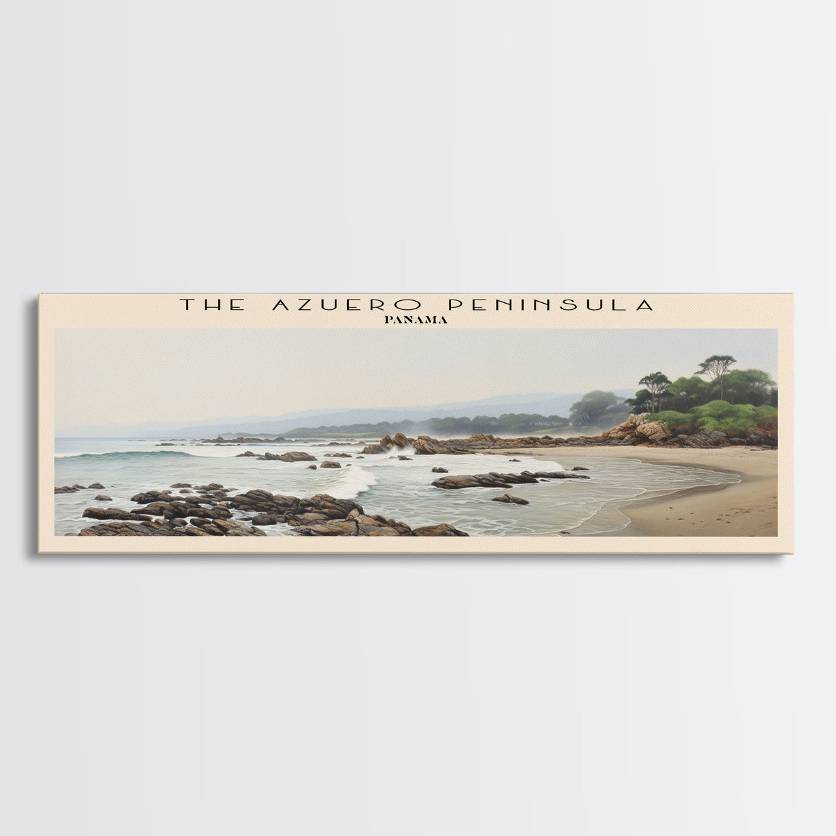 The Azuero Peninsula COUNTRY | Framed Travel Poster Canvas Print | Trendy Wall Art | Watercolor Painting | Living Room Art | Unique Art