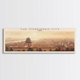 The Forbidden City Travel Poster Print, Framed Canvas Print, COUNTRY Travel Art, Wood Framed Art, Wall Hanging, Home Decor