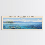 The Great Barrier Reef Travel Print Wall Art, Travel Poster Print, Retro Style COUNTRY Home Decor, Wall Hanging, Travel Gift Idea, Unique Metal Art