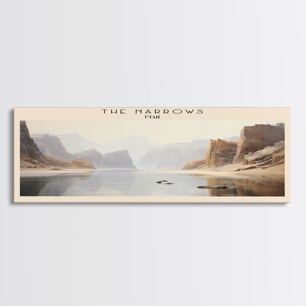 The Narrows Travel Poster Print, Framed Canvas Wall Art, Metal Wall Art, COUNTRY art, Gift For Him, Travel Wall Art, Travel Lover Gift