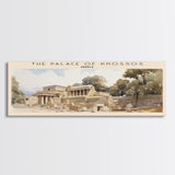 The Palace of Knossos Travel Print Wall Art, Travel Poster Print, Retro Style COUNTRY Home Decor, Wall Hanging, Travel Gift Idea, Unique Metal Art