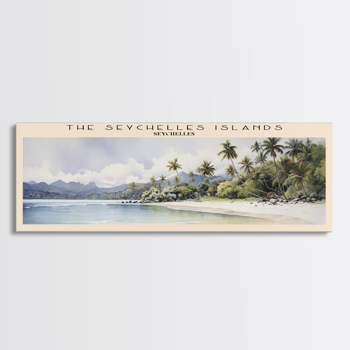 The Seychelles Islands Travel Print Wall Art, Travel Poster Print, Retro Style COUNTRY Home Decor, Wall Hanging, Travel Gift Idea, Unique Metal Art