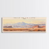 Valle de la Luna Travel Poster Print, Framed Canvas Wall Art, Metal Wall Art, COUNTRY art, Gift For Him, Travel Wall Art, Travel Lover Gift