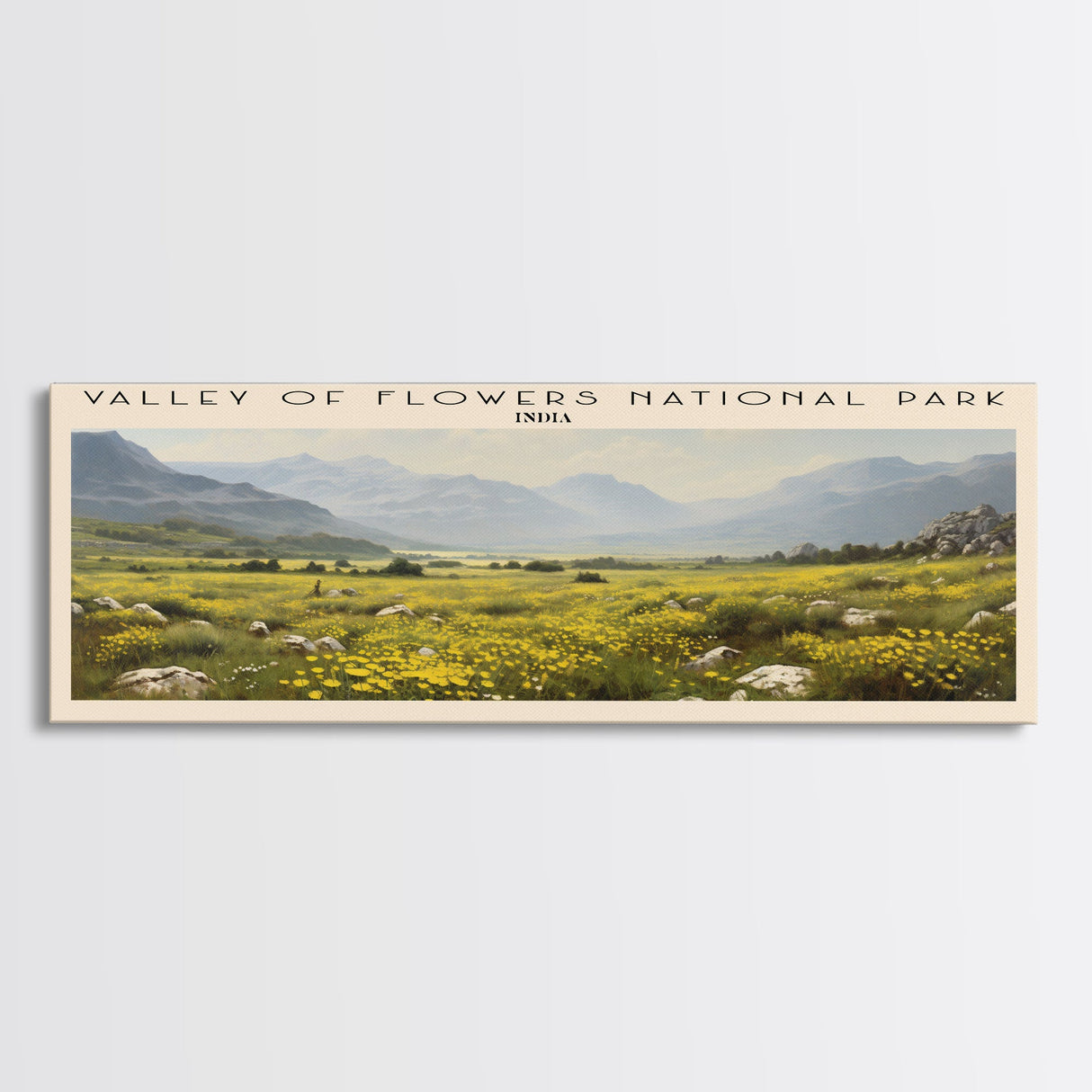 Valley of Flowers National Park Wall Art Travel Poster Print, Gift For Travel Lover, Vacation Gift, COUNTRY Wall Art, Home Decor, Original Art