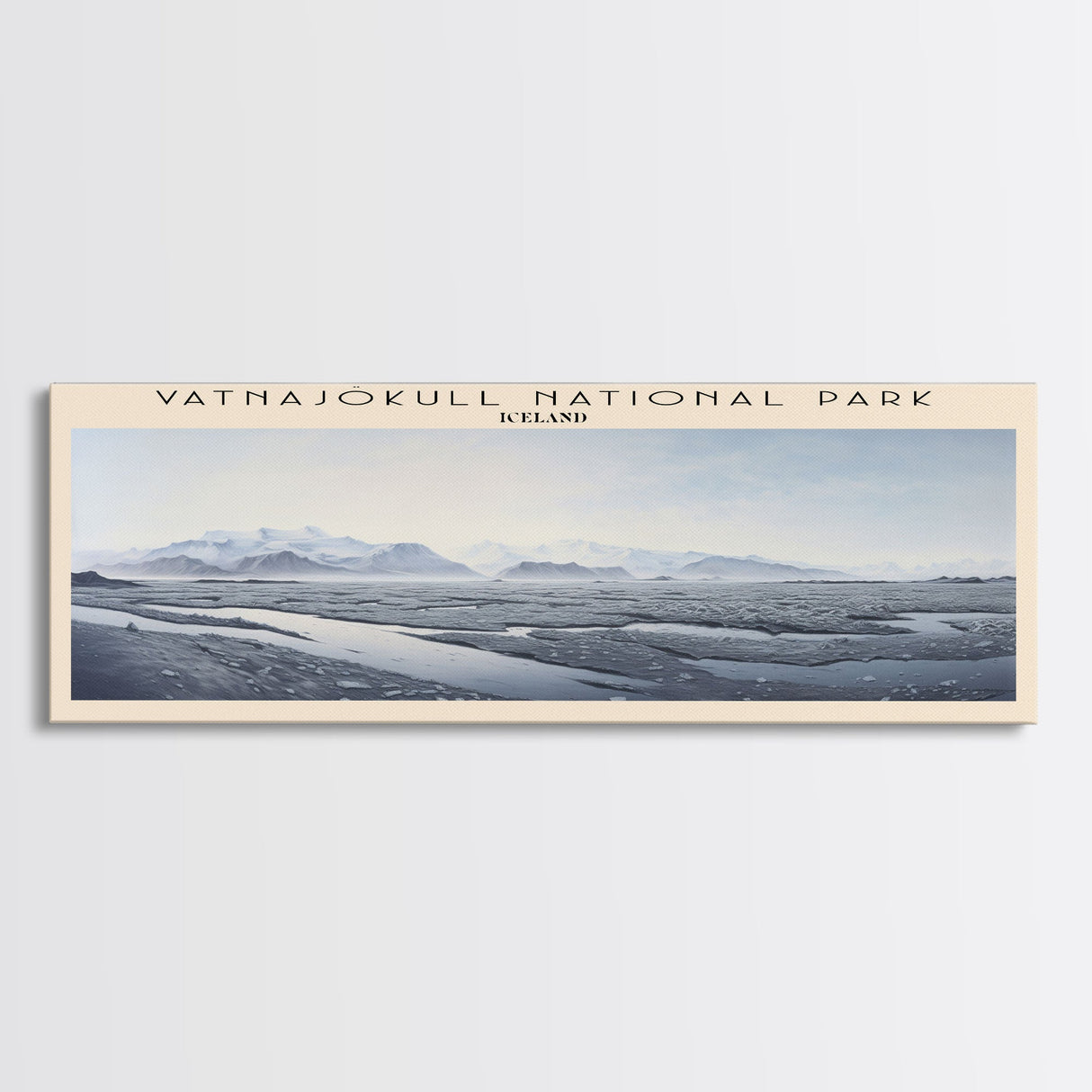 Vatnajökull National Park Travel Print Wall Art, Travel Poster Print, Retro Style COUNTRY Home Decor, Wall Hanging, Travel Gift Idea, Unique Metal Art