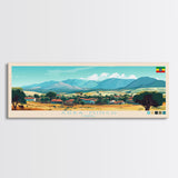 Arba Minch, Ethiopia Panoramic Travel Poster Canvas Print, Arba Minch, Ethiopia Painting, Ethiopia Art, Arba Minch Travel Art, Living Room Painting