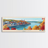 Panoramic Travel Poster Chicoutimi, Canada Canvas Print, Chicoutimi, Canada Painting, Canada Art, Chicoutimi Travel Art, Guest Room Painting