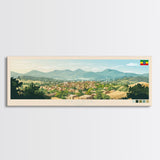 Dessie, Ethiopia Panoramic Travel Poster Canvas Print, Dessie, Ethiopia Painting, Ethiopia Art, Dessie Panoramic Travel Art, Travel Painting