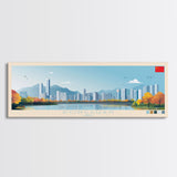 Panoramic Travel Poster Dongguan, China Canvas Print, Dongguan, China Painting, China Art, Dongguan Travel Art, Guest Room Painting