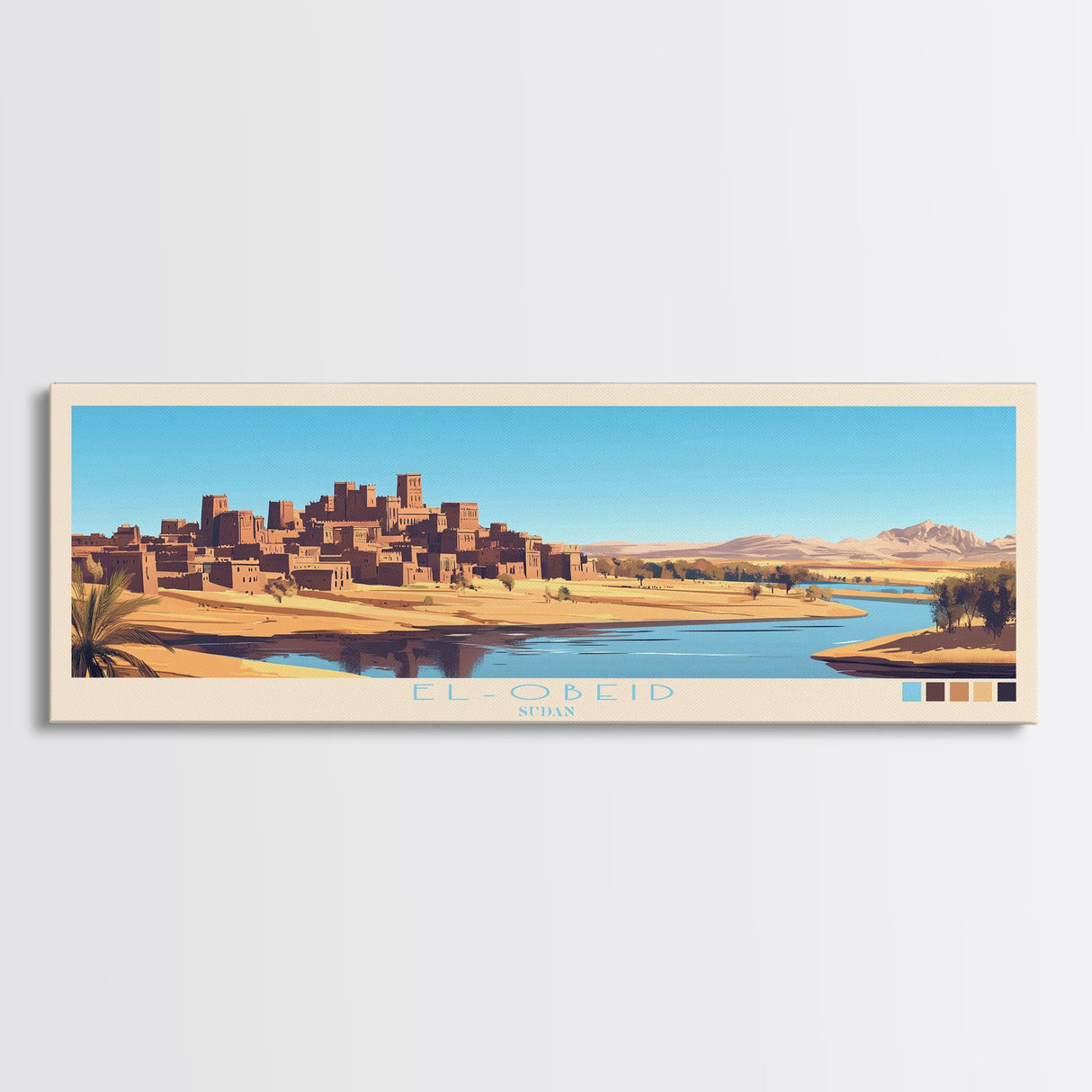 Eldoret, Kenya Panoramic Travel Poster Canvas Print, Eldoret, Kenya Painting, Kenya Art, Eldoret Travel Art, Living Room Painting