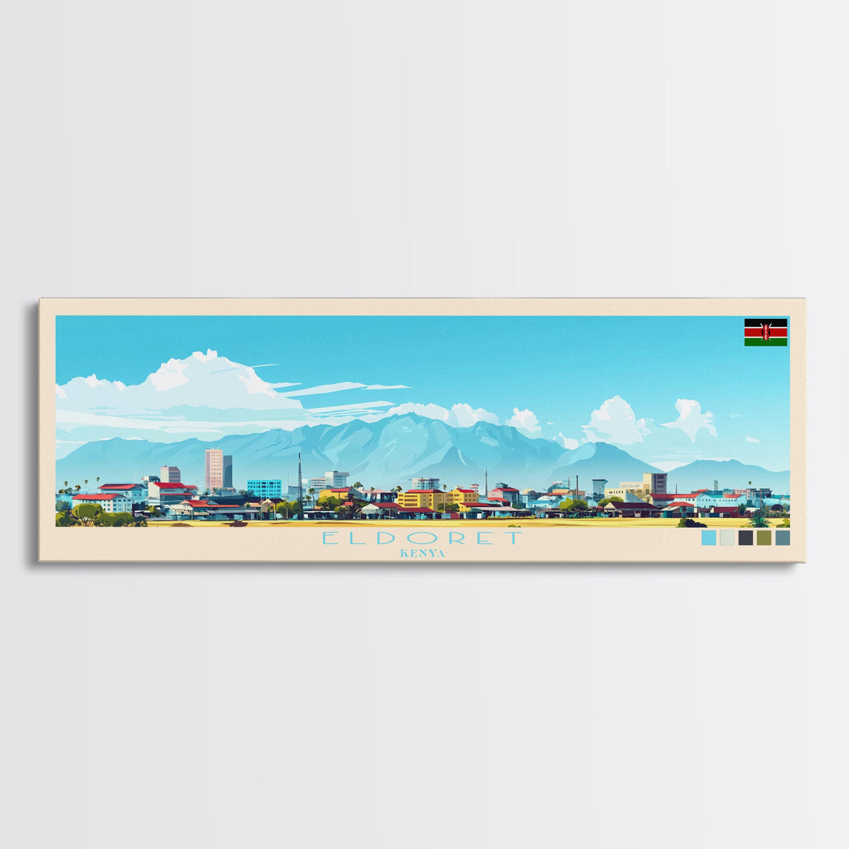 El-Obeid,  Sudan Travel Poster Panoramic Canvas Print, El-Obeid,  Sudan Painting,  Sudan Art, El-Obeid Travel Art, Guest Room Painting