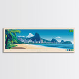 Goiania, Brazil Panoramic Travel Poster Canvas Print, Goiania, Brazil Painting, Brazil Art, Goiania Travel Art, Living Room Painting