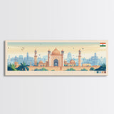 Hyderabad, India Panoramic Travel Poster Canvas Print, Hyderabad, India Painting, India Art, Hyderabad Travel Art, Guest Room Painting