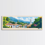 Panoramic Travel Poster Ibague, Colombia Canvas Print, Ibague, Colombia Painting, Colombia Art, Ibague Travel Art, Guest Room Painting