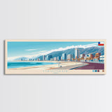 Iquique, Chile Travel Poster Panoramic Canvas Print, Iquique, Chile Painting, Chile Art, Iquique Travel Art, Guest Room Painting