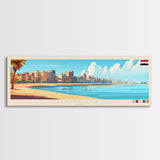 Ismailia, Egypt Panoramic Travel Poster Canvas Print, Ismailia, Egypt Painting, Egypt Art, Ismailia Travel Art, Guest Room Painting