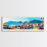 Panoramic Travel Poster Juarez, Mexico Canvas Print, Juarez, Mexico Painting, Mexico Art, Juarez Travel Art, Guest Room Painting