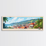 Kenema, Sierra Leone Travel Poster Panoramic Canvas Print, Kenema, Sierra Leone Painting, Sierra Leone Art, Kenema Travel Art, Guest Room Painting