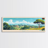 Kikuyu, Kenya Panoramic Travel Poster Canvas Print, Kikuyu, Kenya Painting, Kenya Art, Kikuyu Travel Art, Guest Room Painting