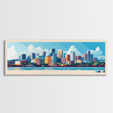 Kinshasa, Congo Travel Poster Panoramic Canvas Print, Kinshasa, Congo Painting, Congo Art, Kinshasa Travel Art, Guest Room Painting