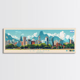 Panoramic Travel Poster La Plata, Argentina Canvas Print, La Plata, Argentina Painting, Argentina Art, La Plata Travel Art, Guest Room Painting