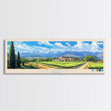 La Rioja, Argentina Panoramic Travel Poster Canvas Print, La Rioja, Argentina Painting, Argentina Art, La Rioja Panoramic Travel Art, Travel Painting