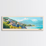 Lanus, Argentina Travel Poster Panoramic Canvas Print, Lanus, Argentina Painting, Argentina Art, Lanus Travel Art, Guest Room Painting