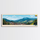 Latacunga, Ecuador Panoramic Travel Poster Canvas Print, Latacunga, Ecuador Painting, Ecuador Art, Latacunga Travel Art, Guest Room Painting