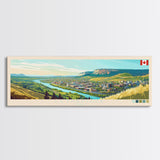 Lethbridge, Canada Panoramic Travel Poster Canvas Print, Lethbridge, Canada Painting, Canada Art, Lethbridge Travel Art, Living Room Painting