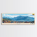 Loja, Ecuador Travel Poster Panoramic Canvas Print, Loja, Ecuador Painting, Ecuador Art, Loja Travel Art, Guest Room Painting