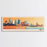 Panoramic Travel Poster Luanda, Angola Canvas Print, Luanda, Angola Painting, Angola Art, Luanda Travel Art, Guest Room Painting