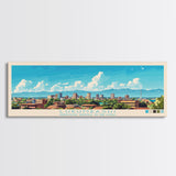 Lubumbashi, Congo Panoramic Travel Poster Canvas Print, Lubumbashi, Congo Painting, Congo Art, Lubumbashi Travel Art, Guest Room Painting