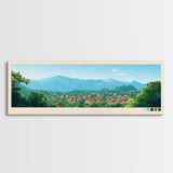 Mbandaka, Congo Panoramic Travel Poster Canvas Print, Mbandaka, Congo Painting, Congo Art, Mbandaka Travel Art, Guest Room Painting