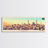 Panoramic Travel Poster Medina, Saudi Arabia Canvas Print, Medina, Saudi Arabia Painting, Saudi Arabia Art, Medina Travel Art, Guest Room Painting