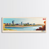 Moncton, Canada Travel Poster Panoramic Canvas Print, Moncton, Canada Painting, Canada Art, Moncton Travel Art, Guest Room Painting