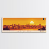 N'Djamena, Chad Panoramic Travel Poster Canvas Print, N'Djamena, Chad Painting, Chad Art, N'Djamena Travel Art, Guest Room Painting