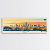 Nairobi, Kenya Panoramic Travel Poster Canvas Print, Nairobi, Kenya Painting, Kenya Art, Nairobi Travel Art, Living Room Painting