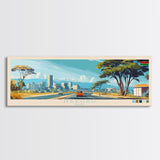 Nakuru, Kenya Travel Poster Panoramic Canvas Print, Nakuru, Kenya Painting, Kenya Art, Nakuru Travel Art, Guest Room Painting