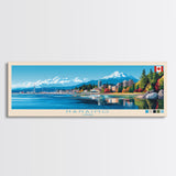 Nanaimo, Canada Panoramic Travel Poster Canvas Print, Nanaimo, Canada Painting, Canada Art, Nanaimo Travel Art, Guest Room Painting