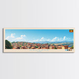 Nansana, Uganda Panoramic Travel Poster Canvas Print, Nansana, Uganda Painting, Uganda Art, Nansana Panoramic Travel Art, Travel Painting