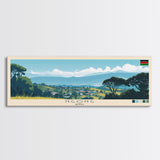 Ngong, Kenya Panoramic Travel Poster Canvas Print, Ngong, Kenya Painting, Kenya Art, Ngong Panoramic Travel Art, Travel Painting