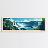 Nova Iguacu, Brazil Panoramic Travel Poster Canvas Print, Nova Iguacu, Brazil Painting, Brazil Art, Nova Iguacu Travel Art, Guest Room Painting