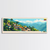 Pereira, Colombia Panoramic Travel Poster Canvas Print, Pereira, Colombia Painting, Colombia Art, Pereira Travel Art, Guest Room Painting