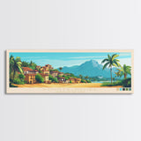 Panoramic Travel Poster Pointe-Noire, Republic of the Congo Canvas Print, Pointe-Noire, Republic of the Congo Painting, Republic of the Congo Art, Pointe-Noire Travel Art, Guest Room Painting